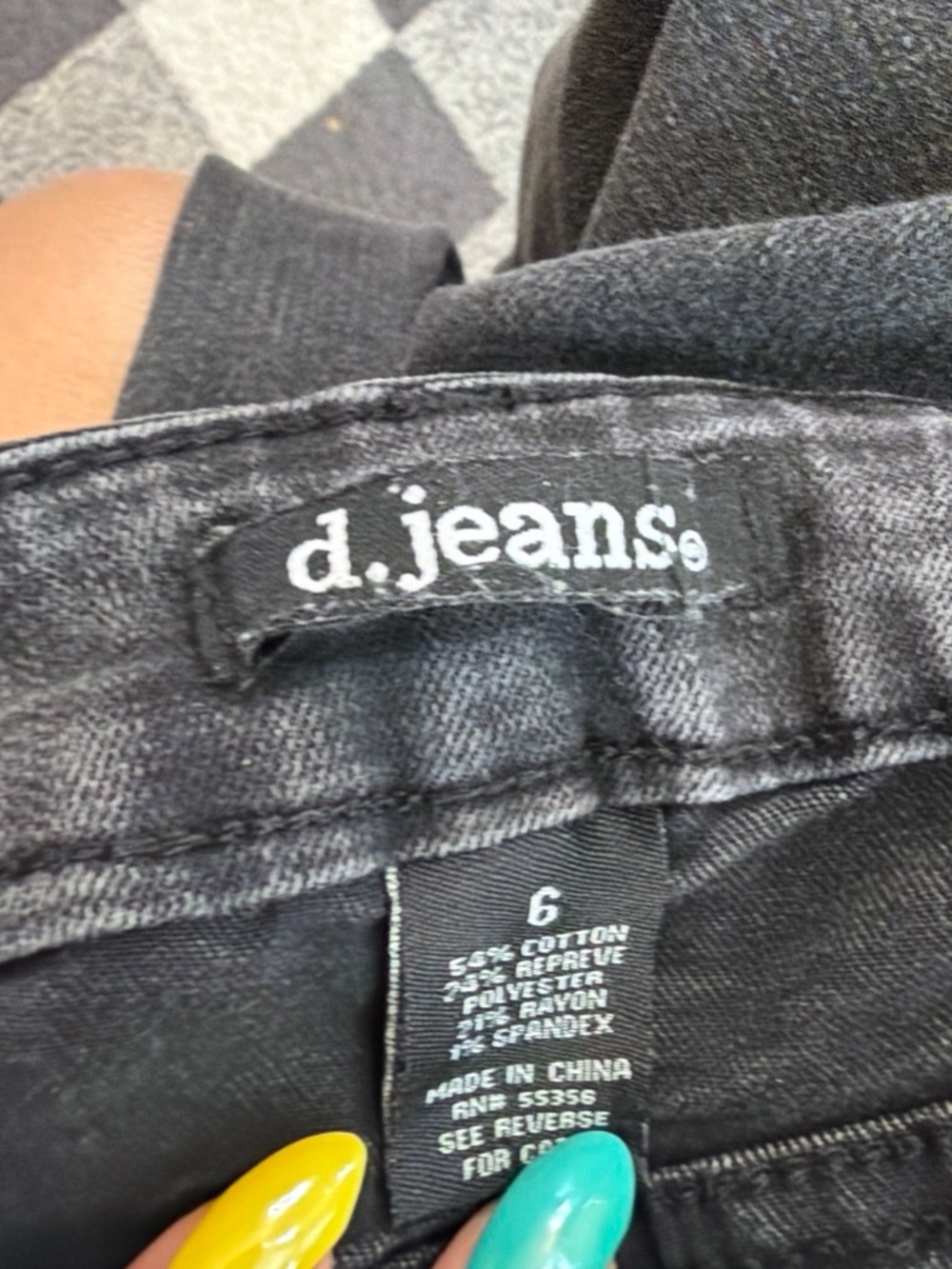 D jeans Black Slim Straight Jeans - Picture 6 of 8